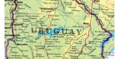 Karta över Uruguay